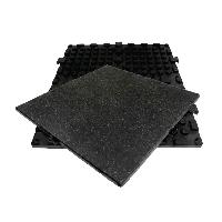 Locking Laminated Rubber Tile with Clip Jointer - Supreme